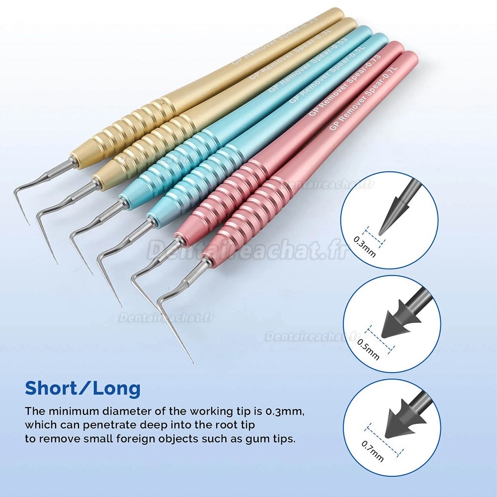 Extracteur de gutta-percha (GPR), Instrument manuel de retrait de gutta pour le traitement de révision